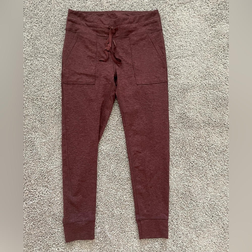 Aerie Maroon Burgundy Jogger Leggings - size L